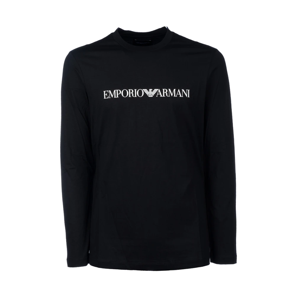 Emporio Armani Casual Katoenen T-Shirt voor Mannen Black Heren