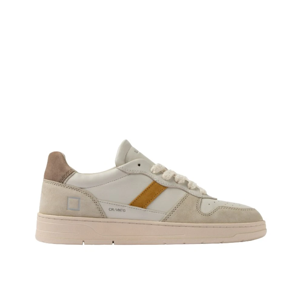 D.a.t.e. Men's Beige Hill Low Sneakers