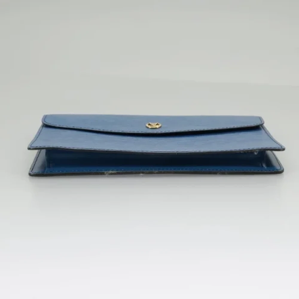 Louis Vuitton Vintage Pre-owned Leather clutches Blue Dames