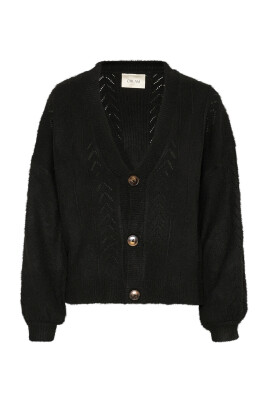 black-knit-cardigan-with-puff-sleeves