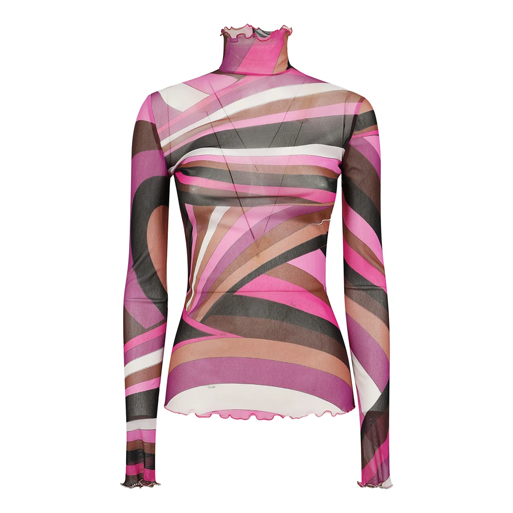 Emilio Pucci Rosa & Lila T-shirt Damkläder Multicolor, Dam