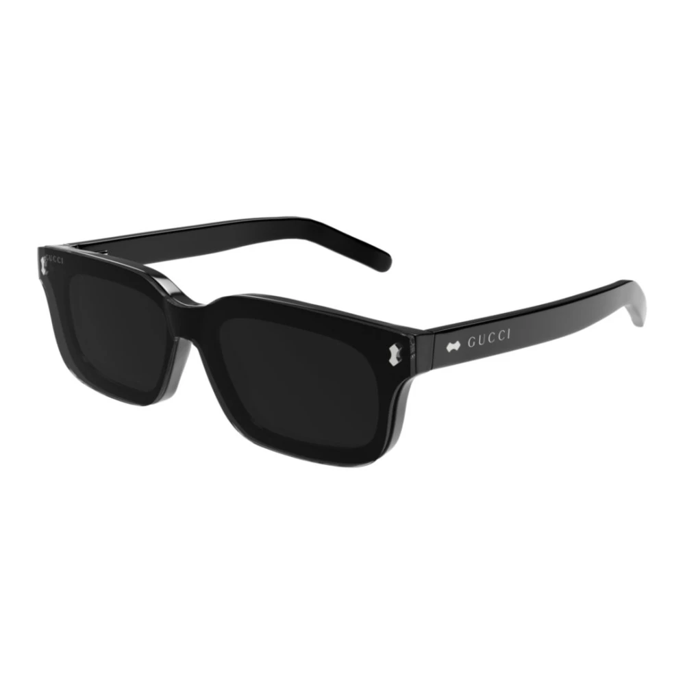 Gucci Unisex Black Sunglasses, 53 Mm, Rectangle Sunglasses