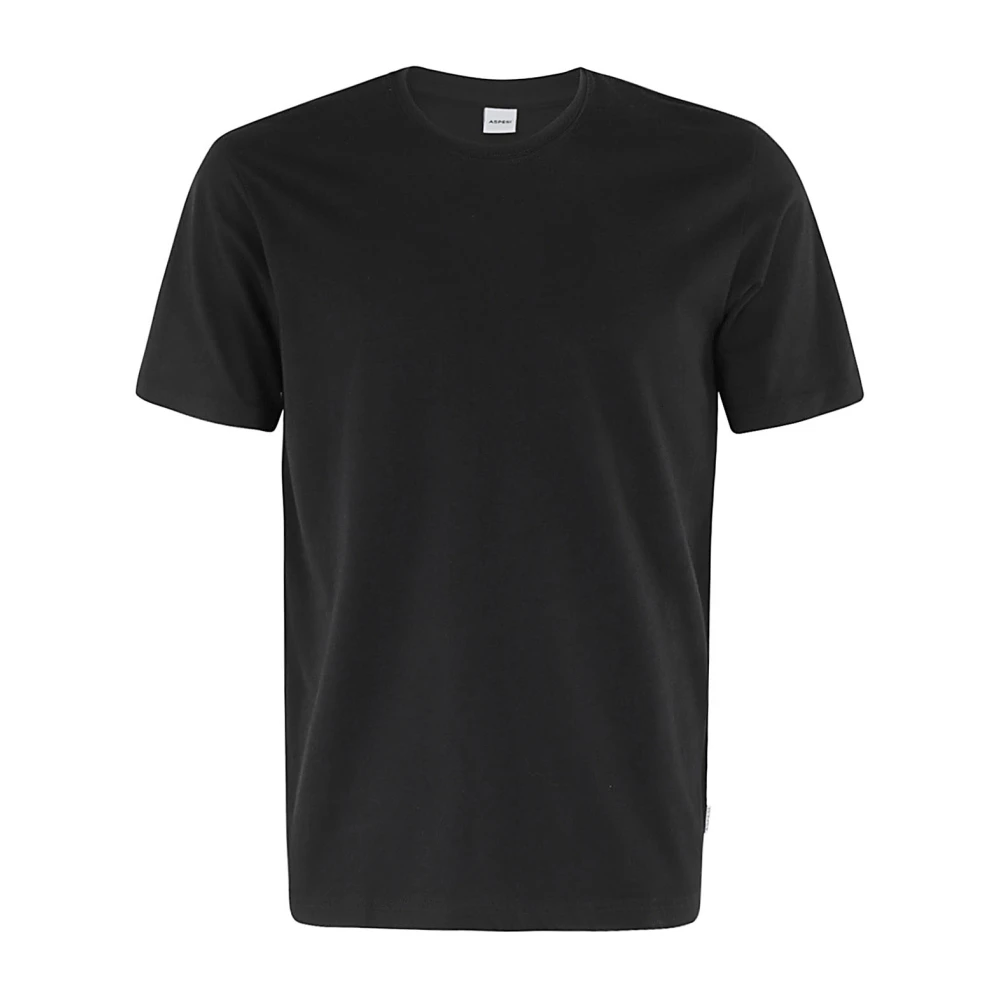 Aspesi Jersey T-shirt met ronde hals Black Heren