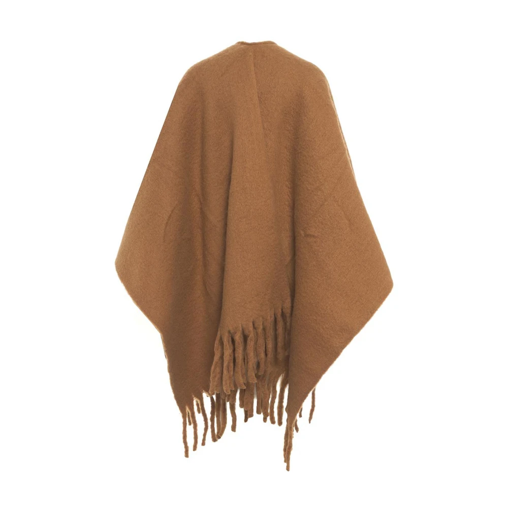 Blugirl Bruine poncho met schuine zakken Brown Dames