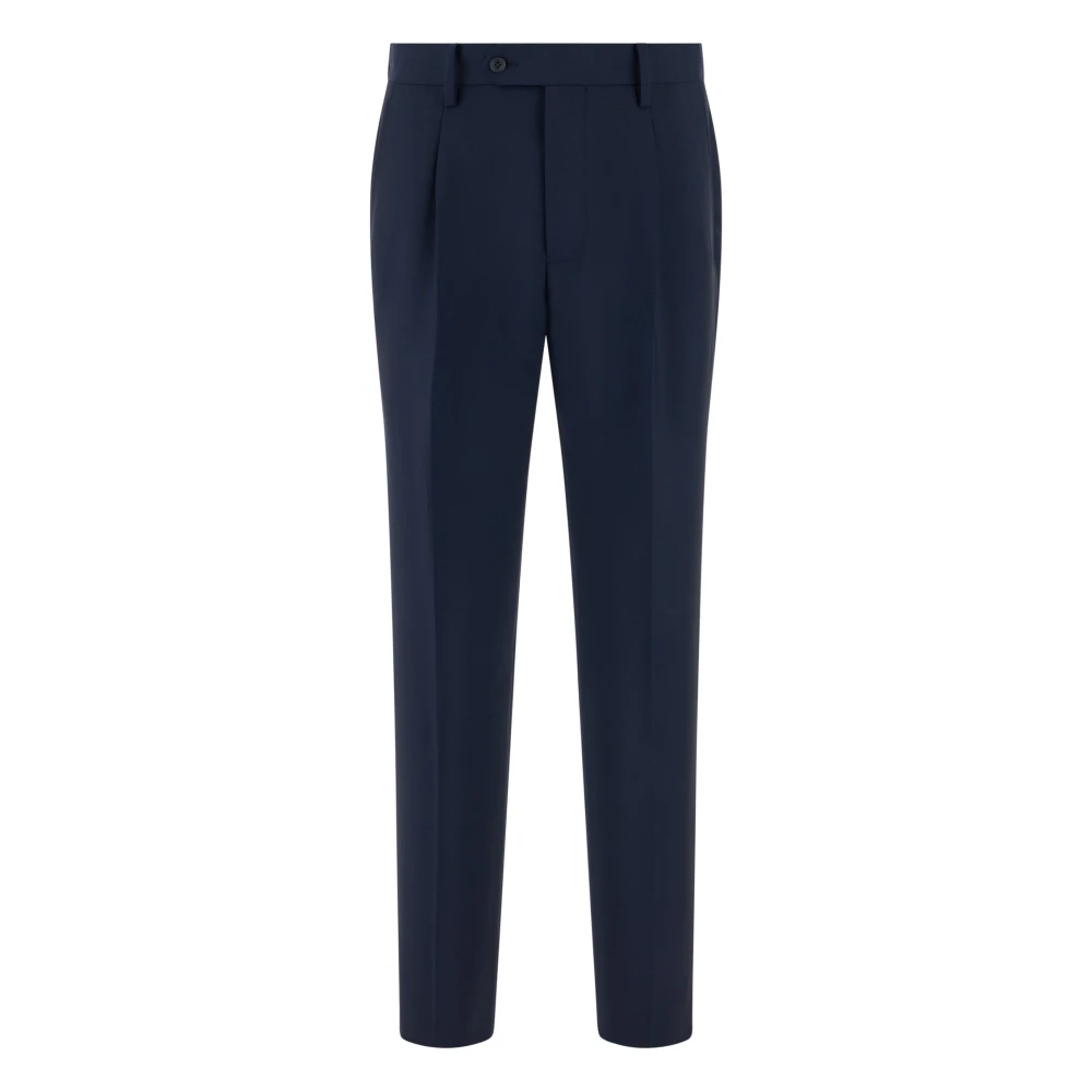 Boggi Milano Uomo Blu - Pantaloni In Lana E Mohair - Trousers - L