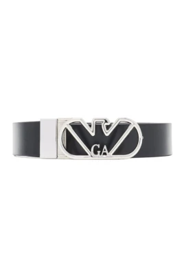 Leather Reversible Belt with Eagle Buckle