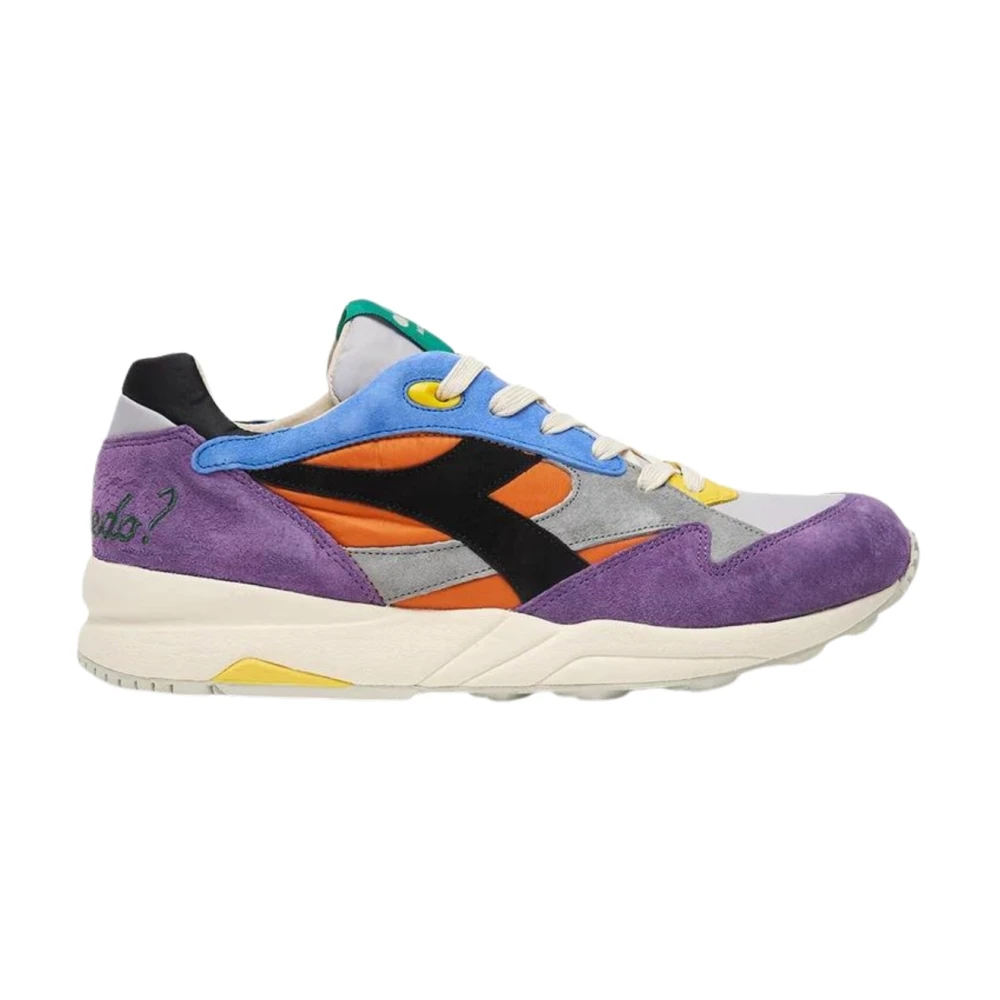Diadora Limited Edition Paarse Leren Sneakers Heren Schoenen Veelkleurig Multicolor