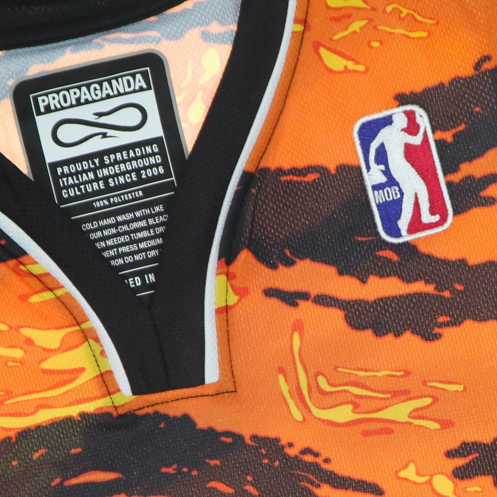Propaganda Tiger Camo Basketball Tank Top Orange Heren