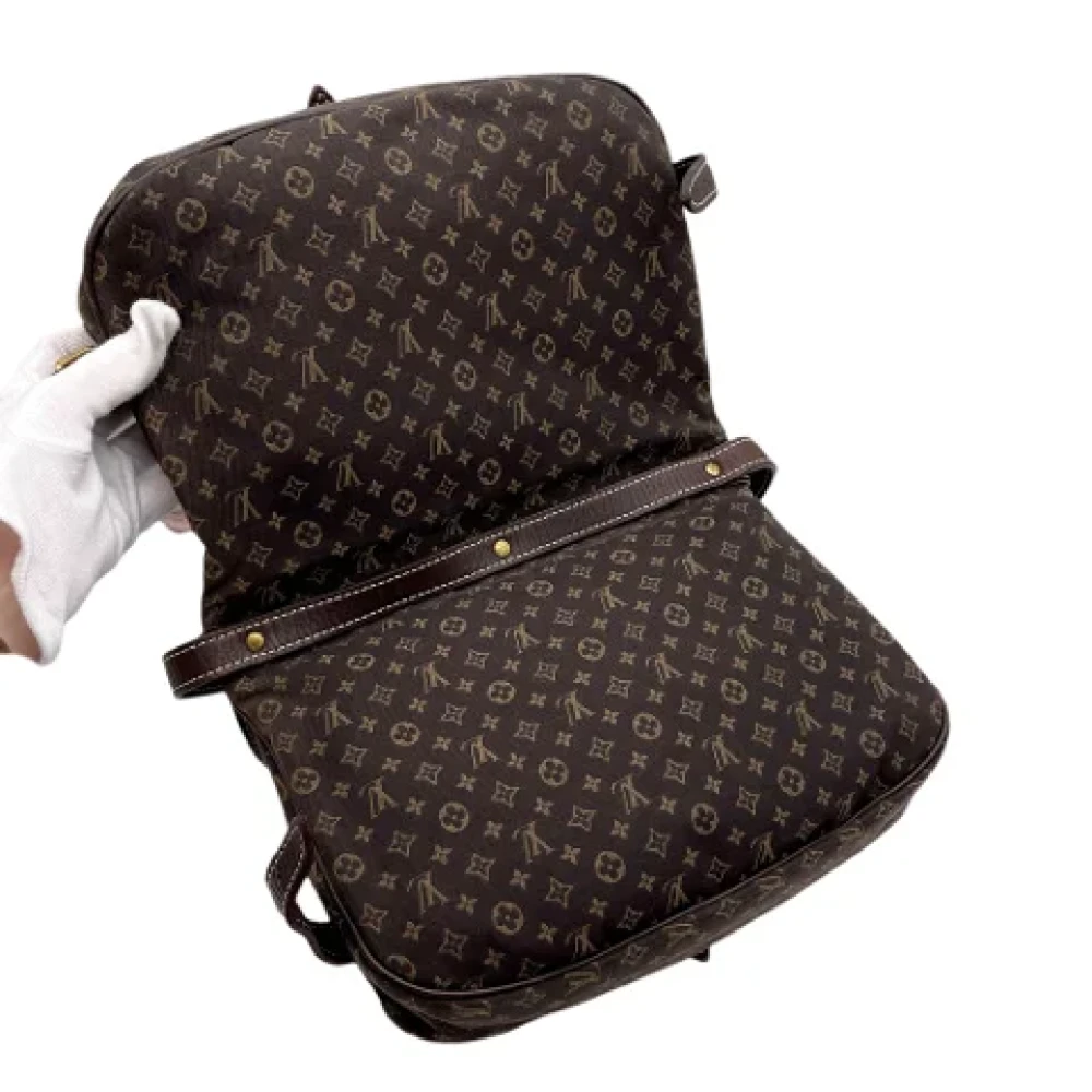 Louis Vuitton Vintage Pre-owned Cotton louis-vuitton-bags Brown Dames