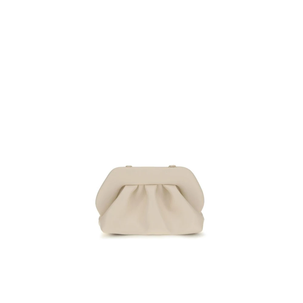 Themoirè , Clutches, Female, Beige, One Size, Clutch Bag With Gathered Design