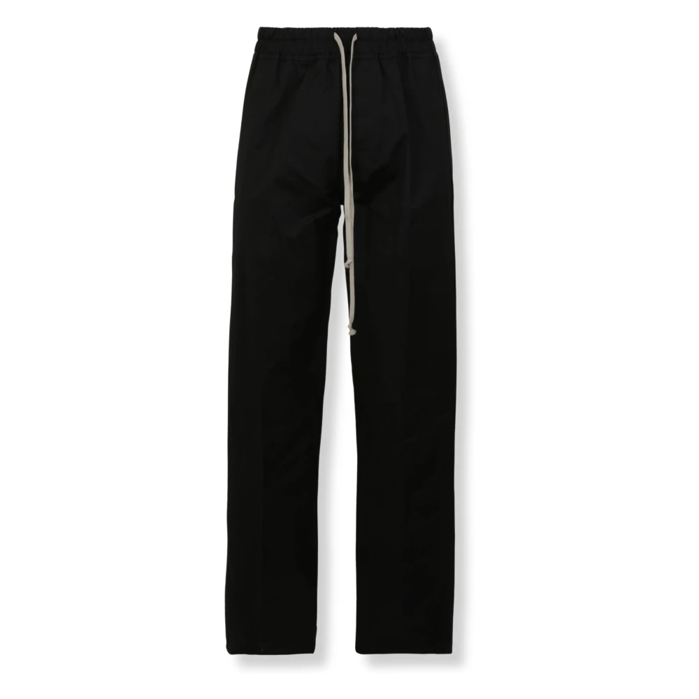 Rick Owens Black Dietrich Drawstring Trousers - Male - Wide Trousers - Xl - Trousers