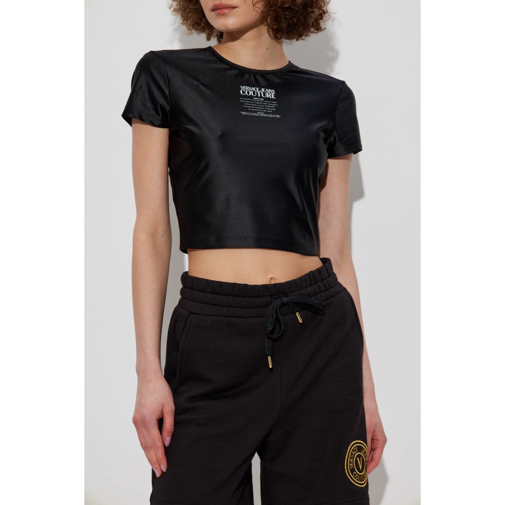 Versace Jeans Couture T-shirt met print Black Dames