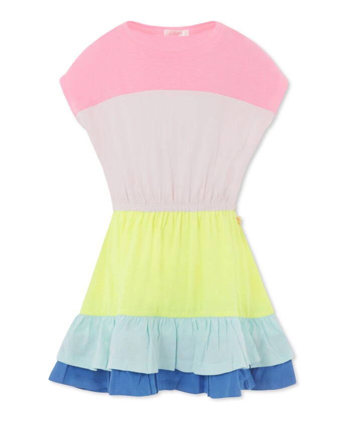 robe-multicolore-a-manches-courtes