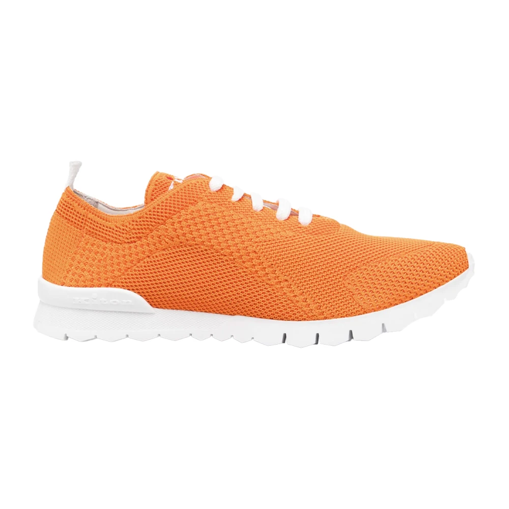 Kiton Gebreide Running FIT Sneakers Heren Schoenen Oranje