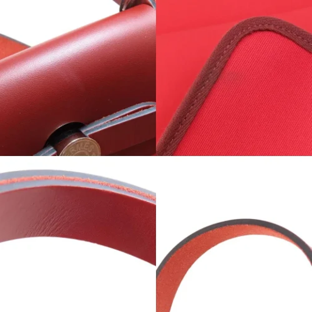 Hermès Vintage Pre-owned Fabric handbags Red Dames