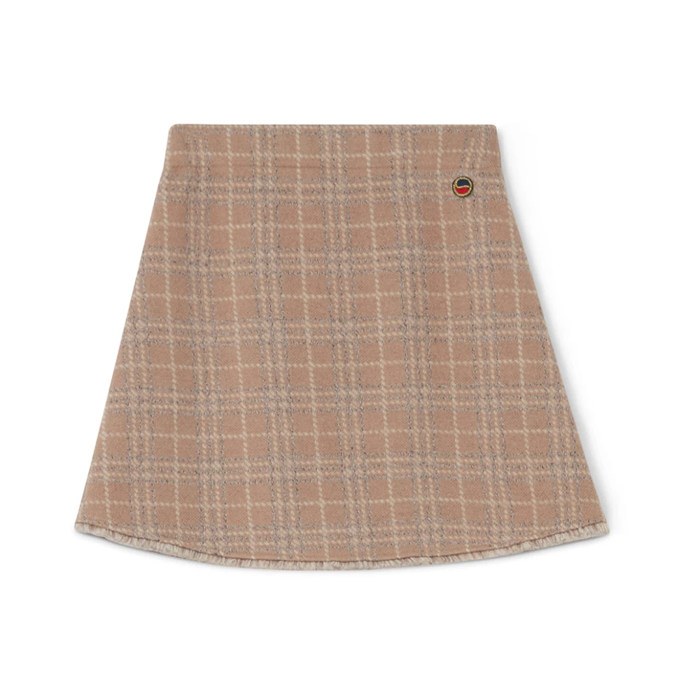Busnel Bessie Rok Toffee Check Beige Dames