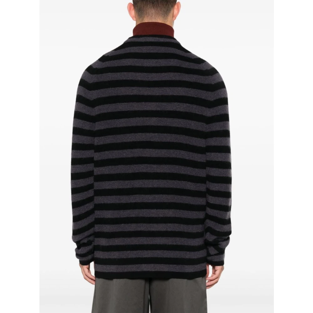 PS By Paul Smith Gestreepte wollen vest zwart Aw24 Black Heren