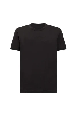 Svart Broderad Signatur T-shirt