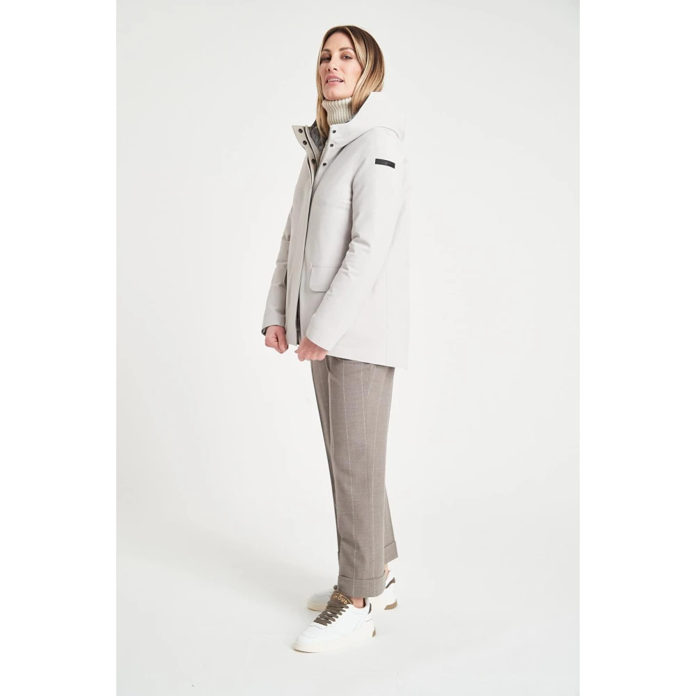 RRD Hooded Down Jacket Gray Dames