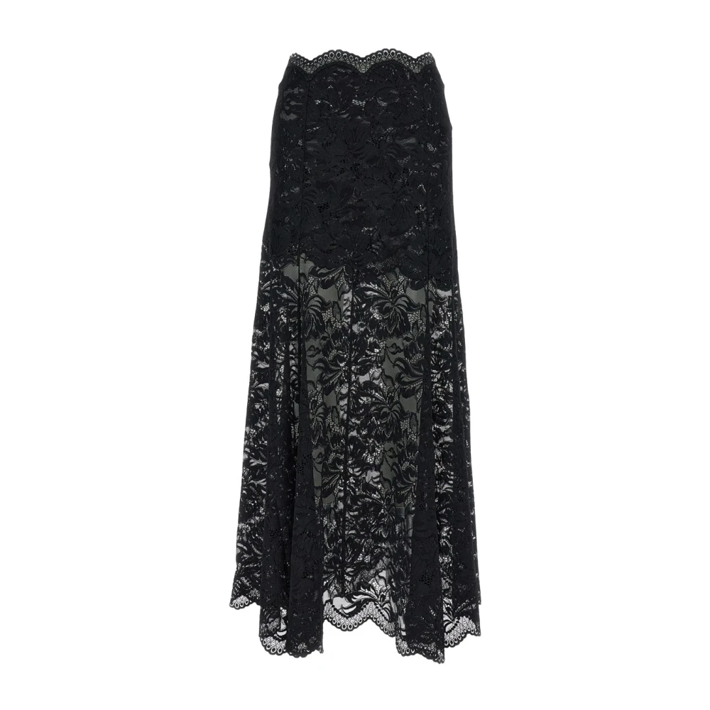 Rabanne Women's Black Midi Lace Skirt - Maxi Skirts - Xs - Skirts