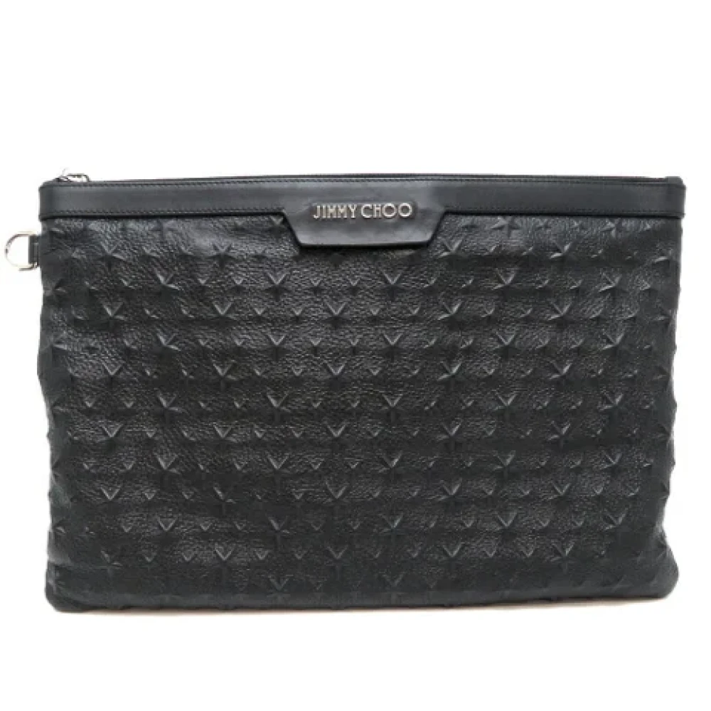 Jimmy Choo Pre-owned Leather clutches Black Dames