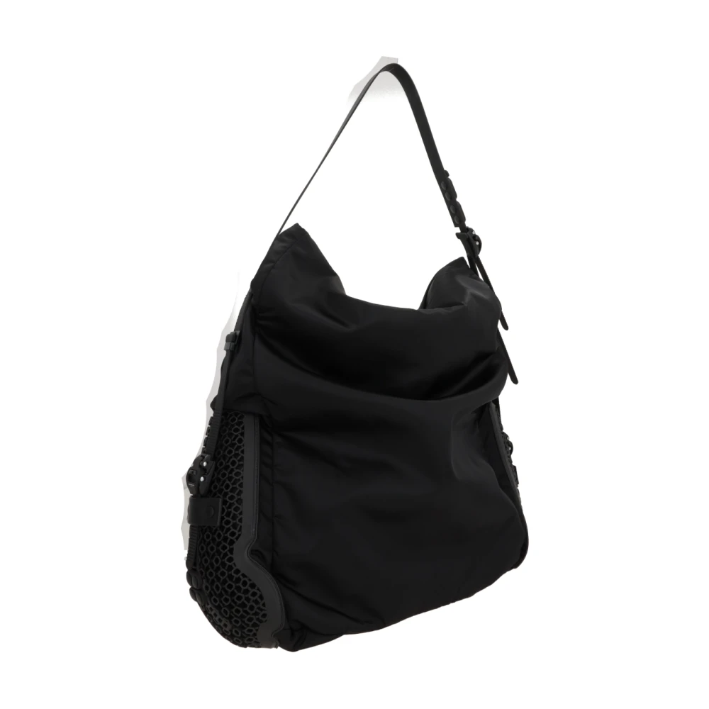 Innerraum Zwarte schoudertas met rubberen versterkingen Black Dames