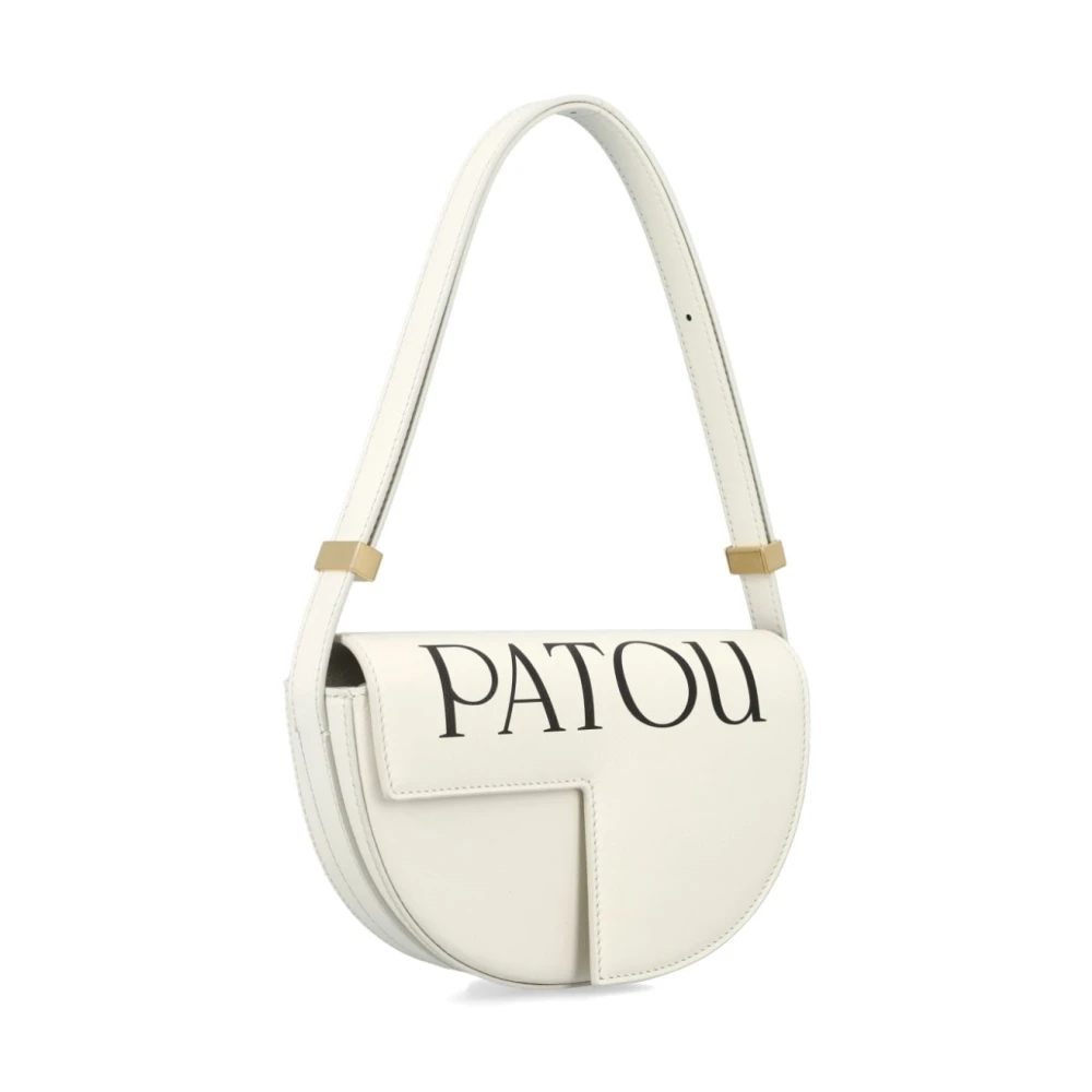 Patou Witte Leren Schoudertas White Dames