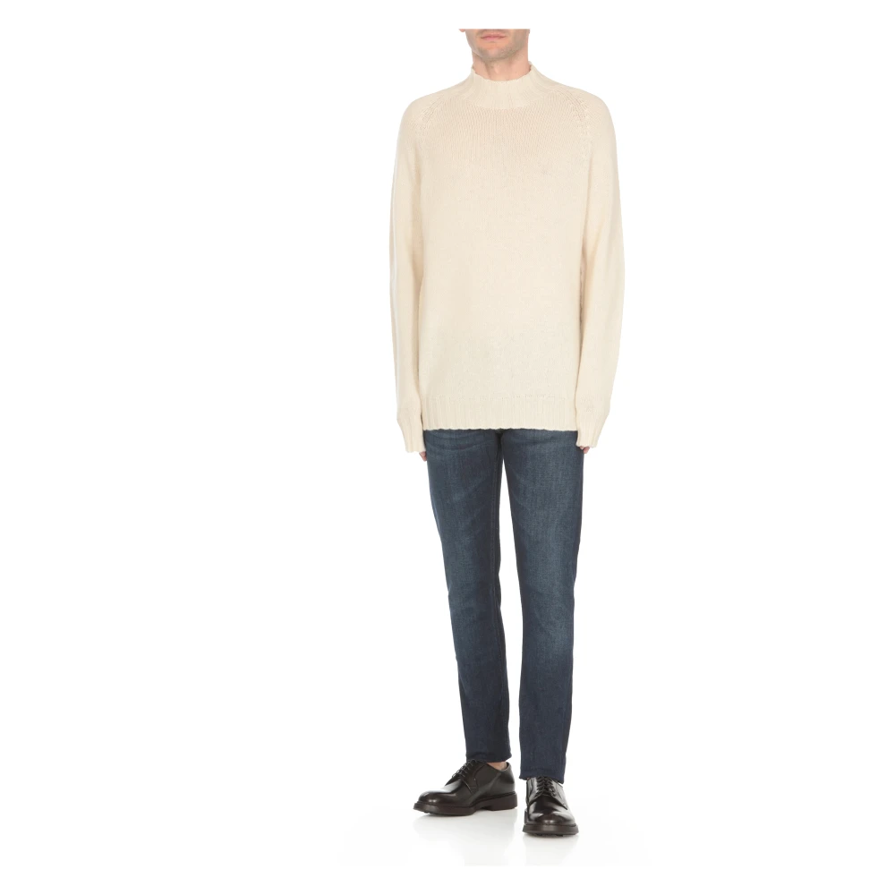 Tagliatore Sweaters Ivory Beige Heren