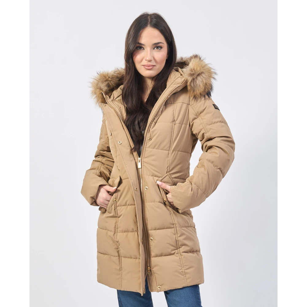 YES ZEE Kameel Winterjas Stijlvolle Mode Brown Dames