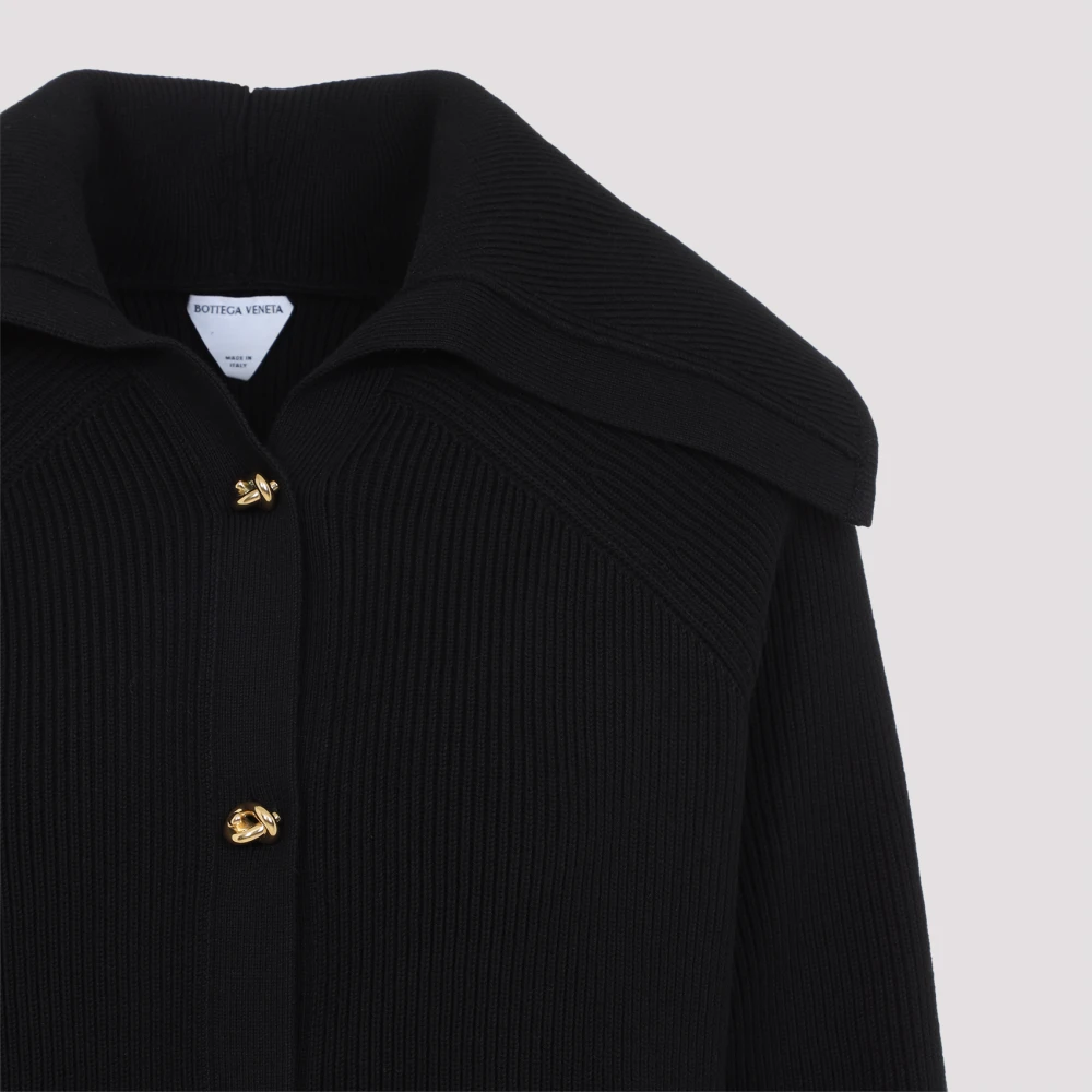 Bottega Veneta Zachte Katoenen Cardigan Sweater Black Dames