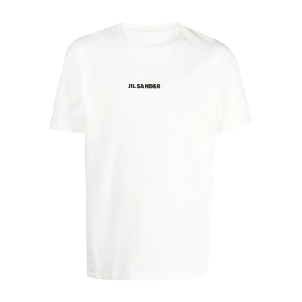 Jil Sander Men's White Cotton T-Shirt Short Sleeve Round Neck