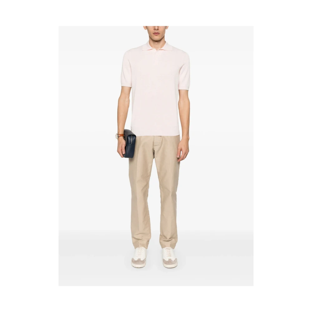BRUNELLO CUCINELLI Lichtroze Knopen Trui Pink Heren