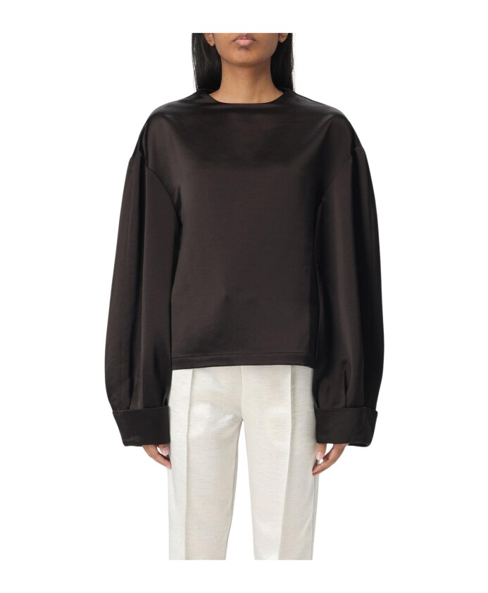 haut-noir-en-satin-avec-manches-ballon