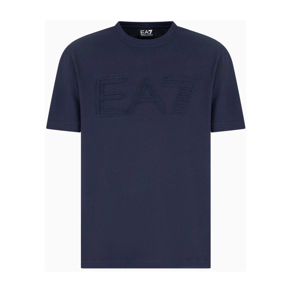 Emporio Armani Ea7 Mannelijk Blauw Heren, Tops, : Katoen, Groot