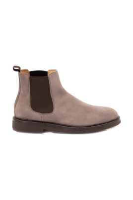 Taupe Suede Chelsea Boots