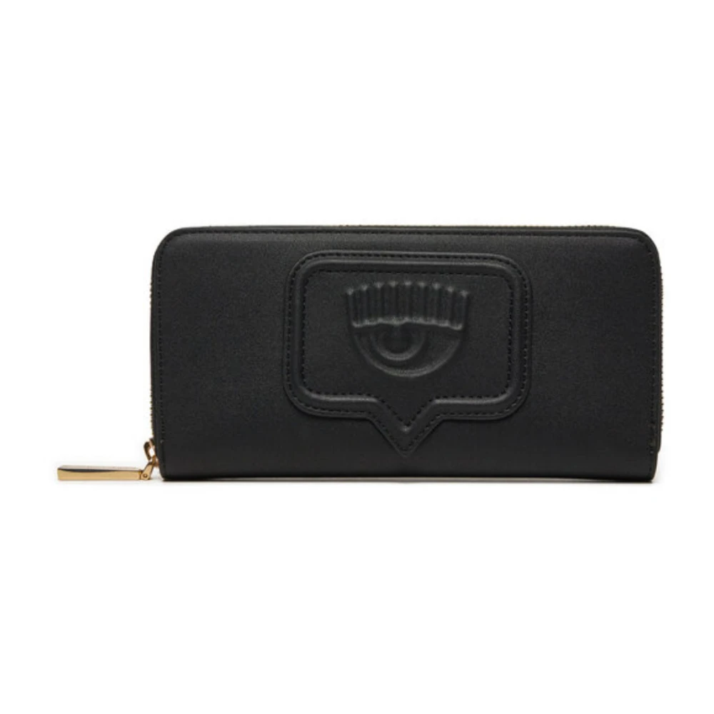 Chiara Ferragni Collection Stijlvolle Portemonnee met Ritssluiting Black Dames