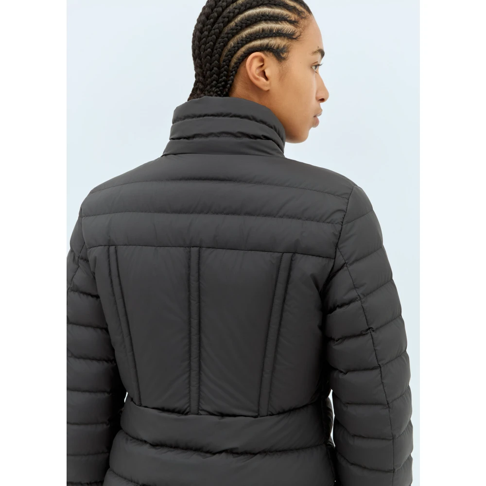 Moncler Gewatteerd Donsjack met Opstaande Kraag Black Dames