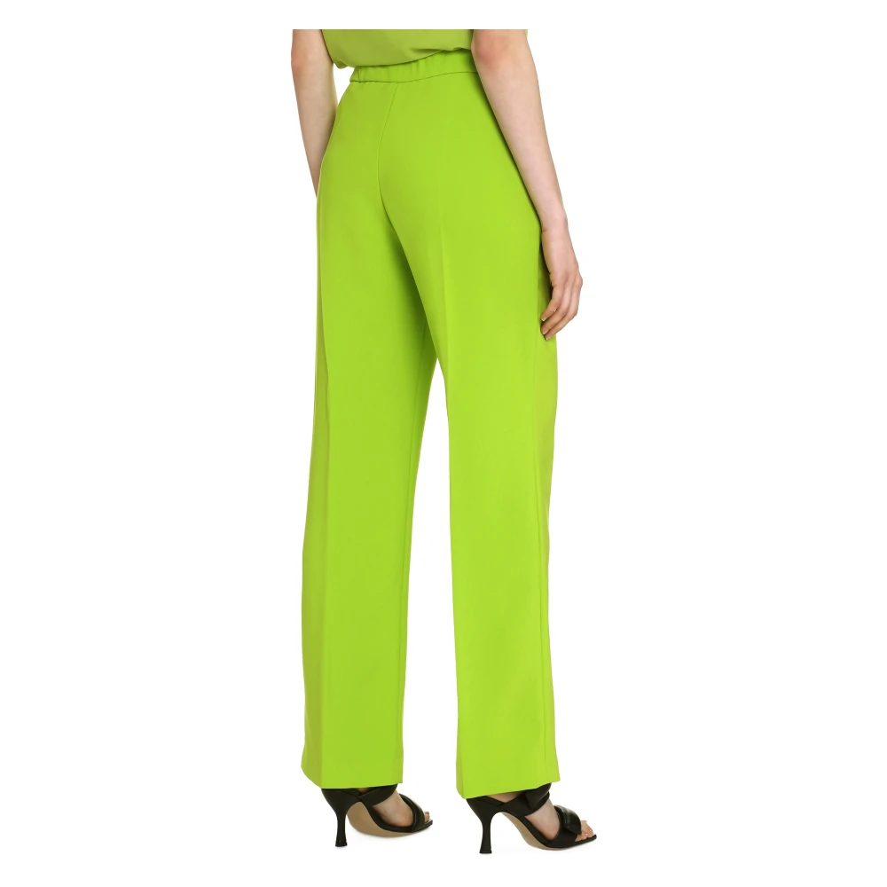 Clips Broek met Hoge Taille en Elastische Tailleband Green Dames