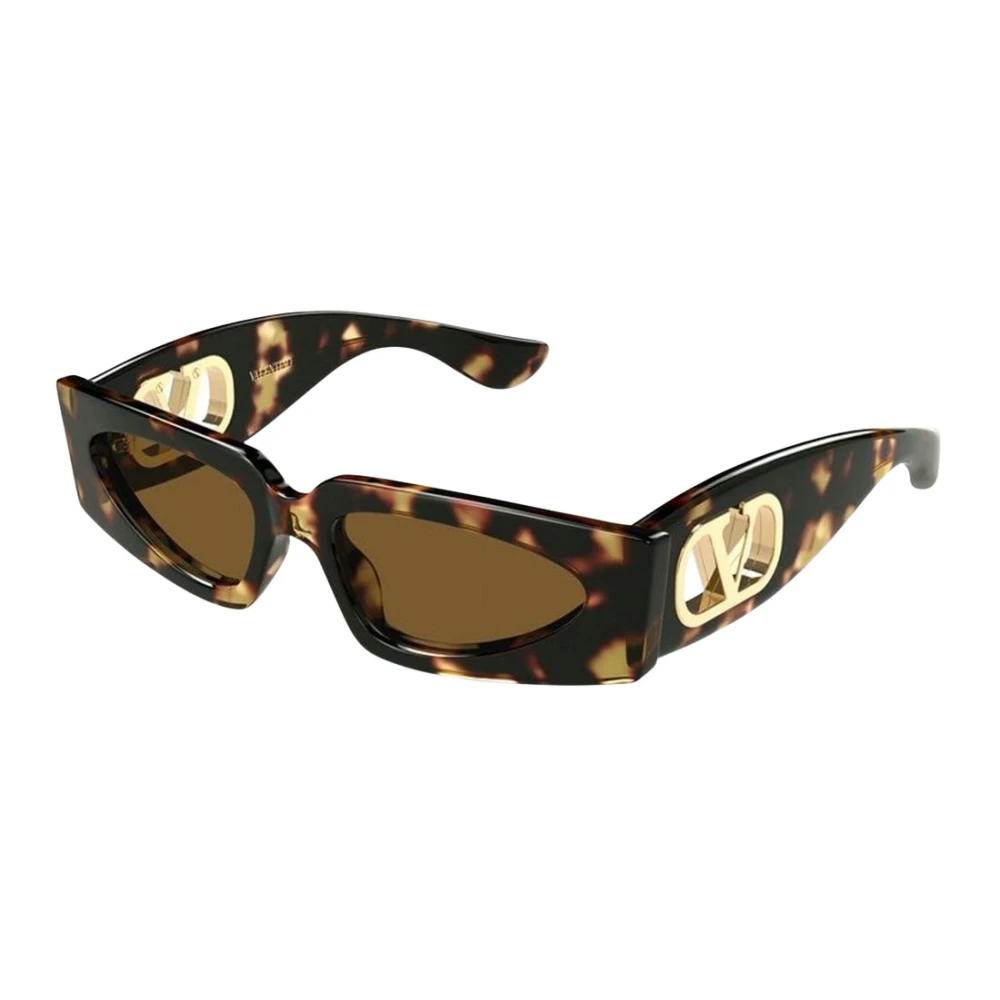 Valentino Women's Brown Sunglasses, 53 Mm, Rectangular Sunglasses