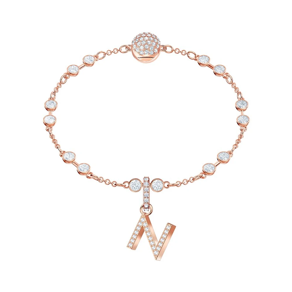 Swarovski Kvinnors Hänge Charm Bokstav N Rosé Vit 5437623 Pink, Dam