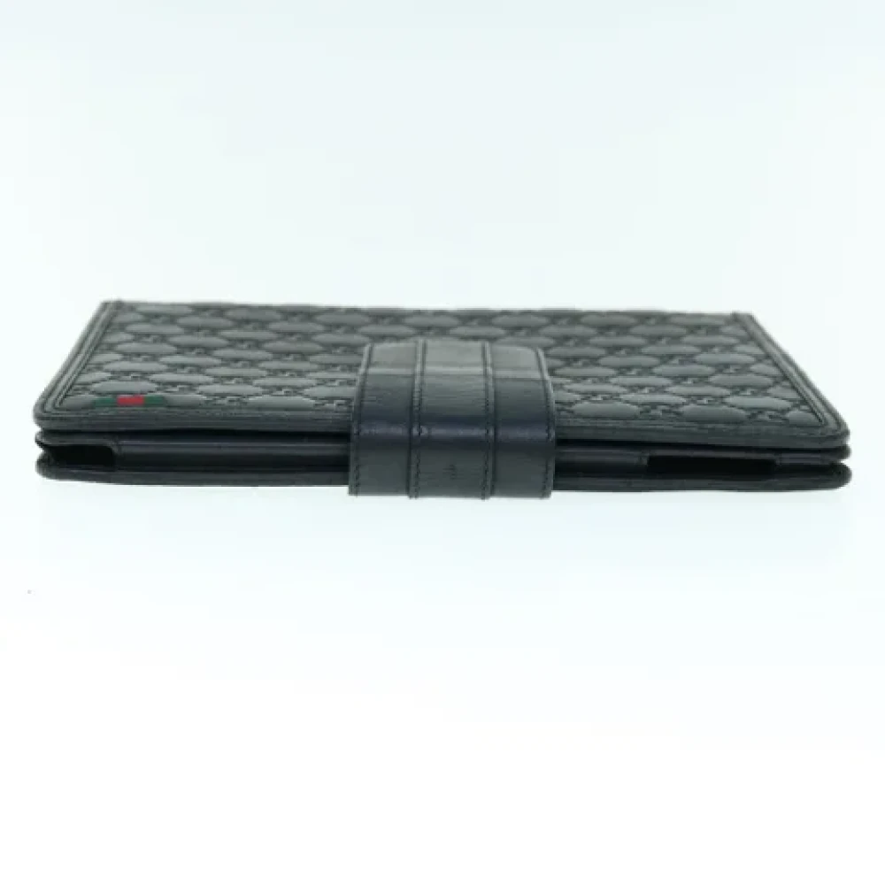 Gucci Vintage Pre-owned Canvas wallets Black Dames