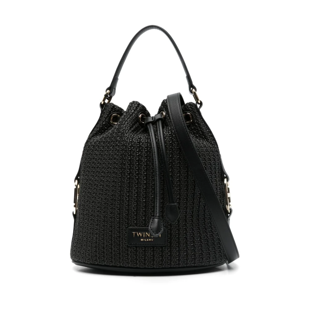 Twinset Zwarte tassen voor stijlvolle uitstraling Black Dames