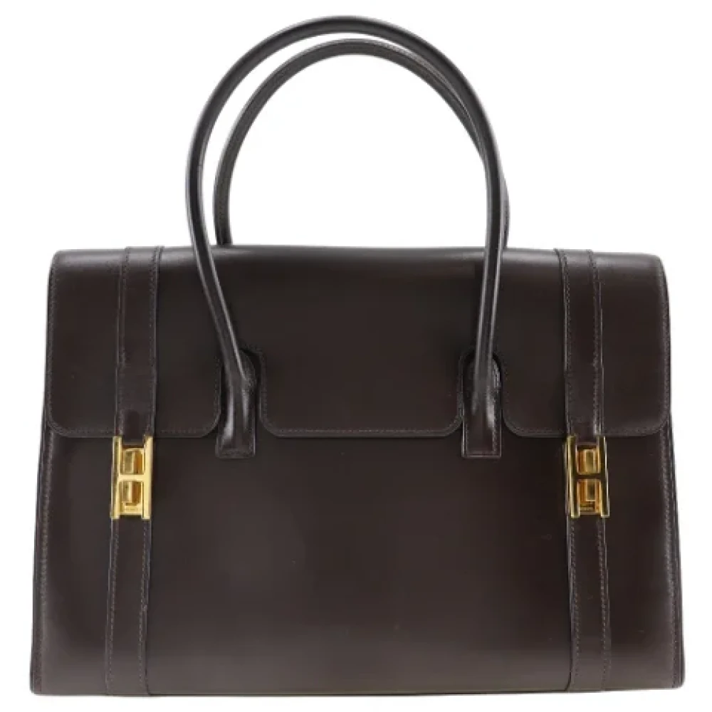 Hermès Vintage Pre-owned Leather handbags Brown Dames