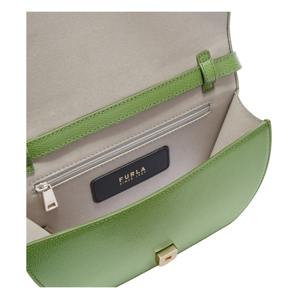 Furla Geometrische Vorm Crossbody Tas Green Dames