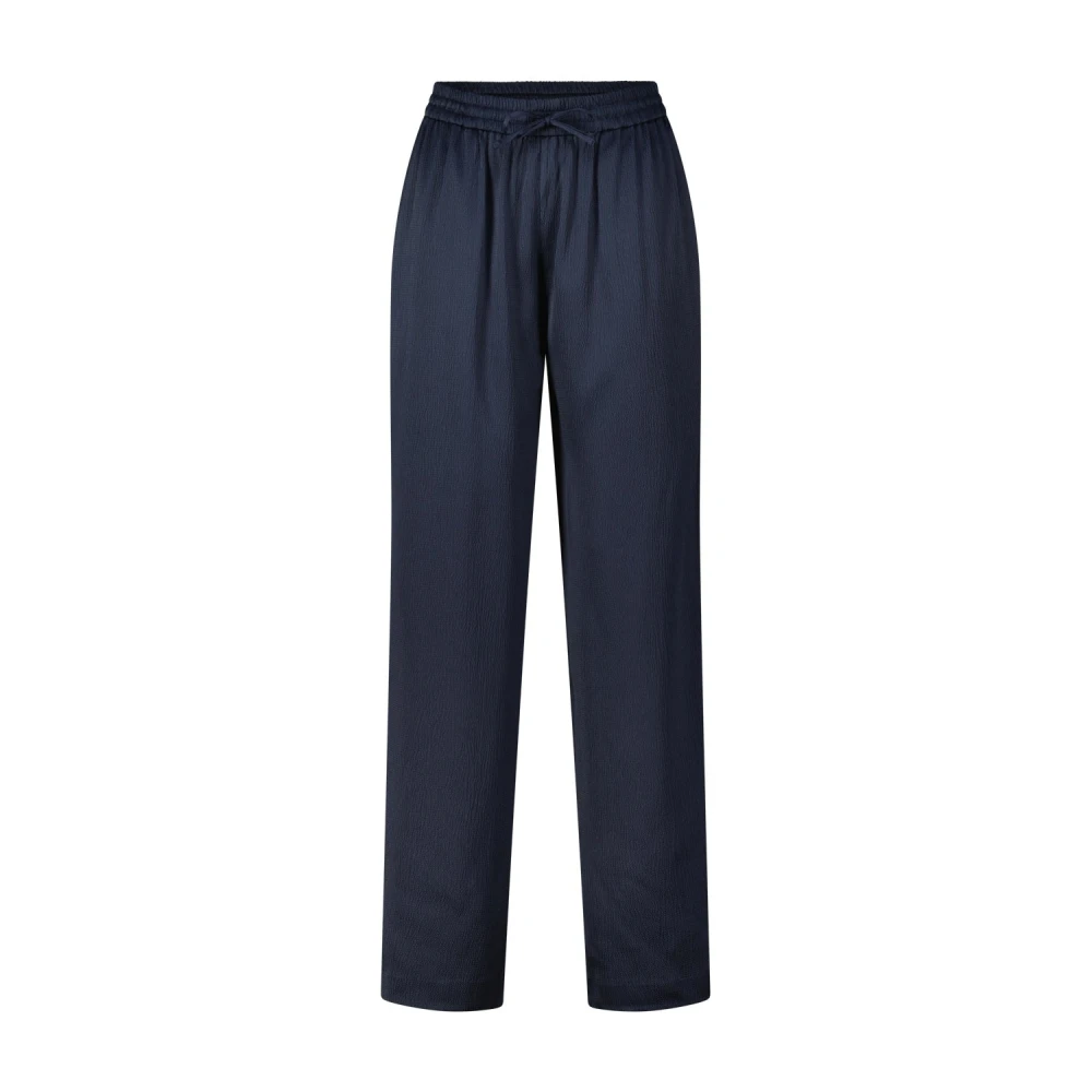 Samsøe Shiny Sahelena Wide Leg Broek Blue Dames
