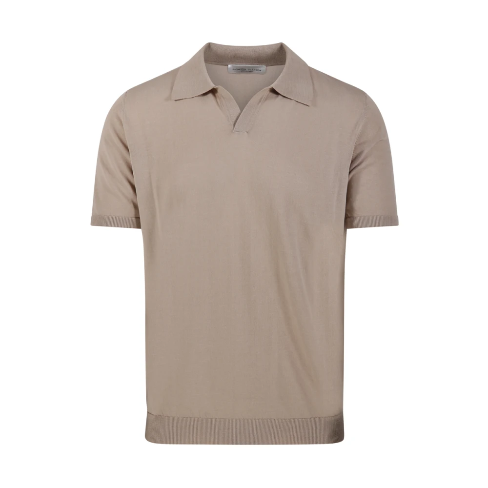 Roberto Collina Men's Beige Polo Shirts, L, Polo