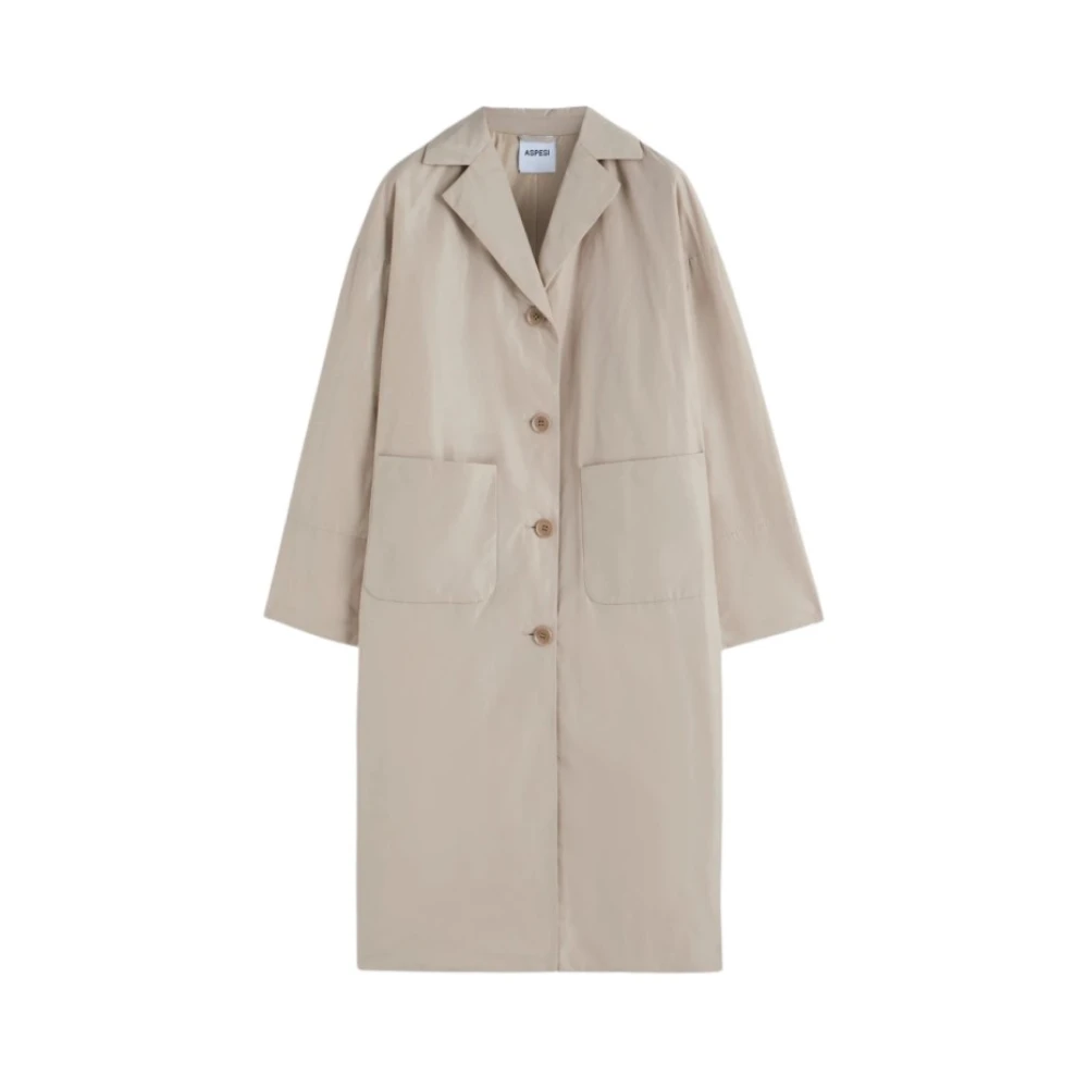 Aspesi Thermore Gewatteerde Jas met Knoopsluiting Beige Dames