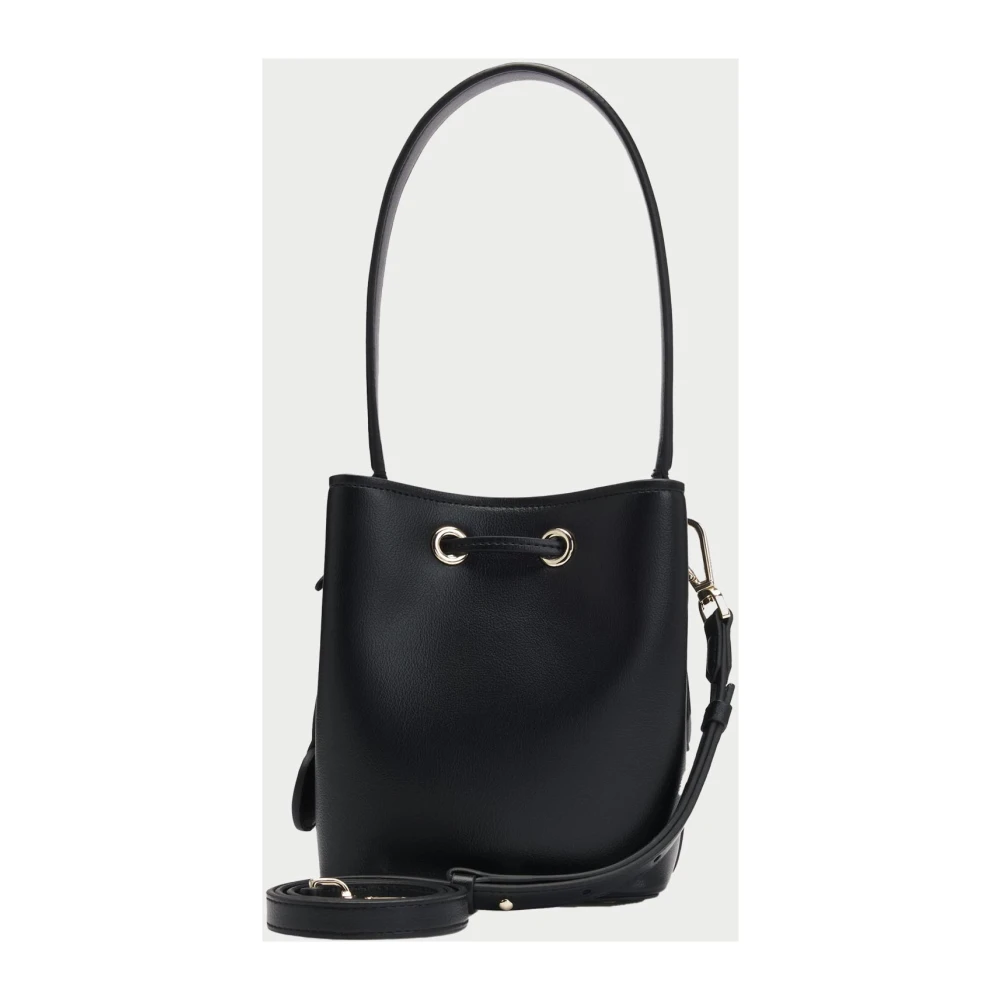 Hugo Boss Liriel Mini Bucket Tas met Double B Monogram Black Dames