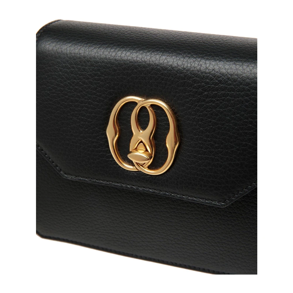 Bally Leren Schoudertas Black Dames