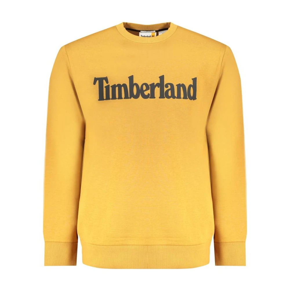 Timberland Klassieke Logo Crew Neck Sweatshirt Geel Yellow Heren